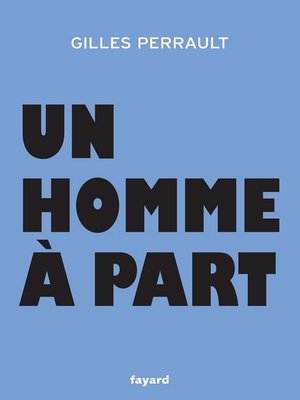 cover image of Un homme à part